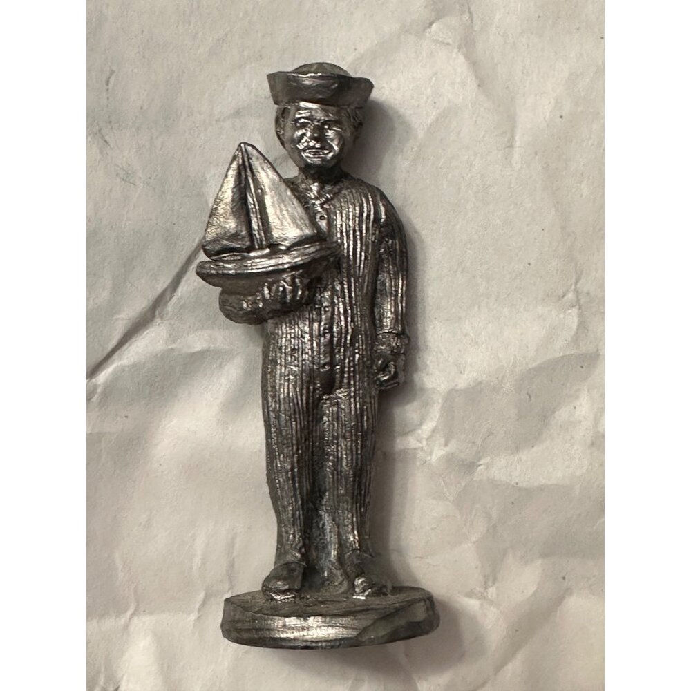 Michael Ricker 2006 Pewter Sailor Boy‎ Figurine in Pajamas